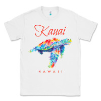White kauai hawaii watercolor sea turtle souvenir Classic Tee - longCreatives