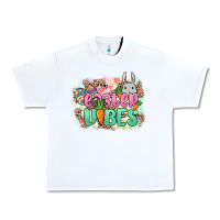 White Easter vibes Easter Day Urban Heavy Tee - HowdyJamesFarm