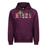 Mauve Wine easter he ıs risen Urban Hoodie - AdoDesignShop