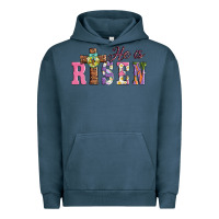 Pigment Midnight Navy easter he ıs risen Urban Hoodie - AdoDesignShop