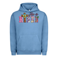 Pigment Pebble Blue easter he ıs risen Urban Hoodie - AdoDesignShop