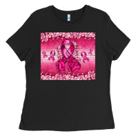 Breast Cancer With Boxing Gloves Ladies Tee | Teevron