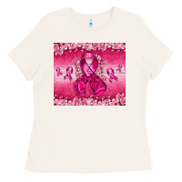 Bone Breast Cancer with boxing gloves Ladies Tee - NancyCooperArtShop