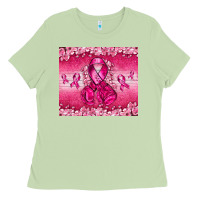 Matcha Breast Cancer with boxing gloves Ladies Tee - NancyCooperArtShop