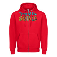 Red transportation squad Zipper Hoodie - Artiststas