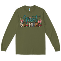 Army Green great grandma Long Sleeve Tee - OliviaCreatesArt