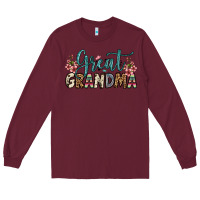 Burgundy great grandma Long Sleeve Tee - OliviaCreatesArt