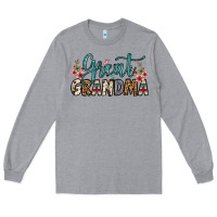 Heather Grey great grandma Long Sleeve Tee - OliviaCreatesArt