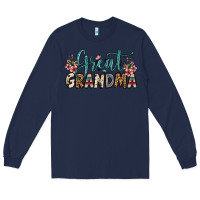 Navy great grandma Long Sleeve Tee - OliviaCreatesArt