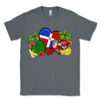 Charcoal Heather dominican republic hearts Classic Tee - Artiststas