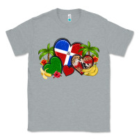 Heather Grey dominican republic hearts Classic Tee - Artiststas