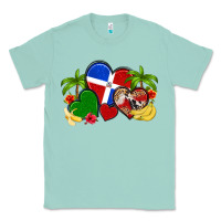 Seafoam dominican republic hearts Classic Tee - Artiststas