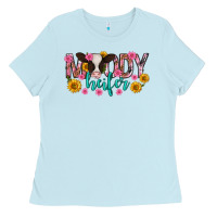 Baby Blue Moody Heifer Mother's Day Ladies Tee - texasbilliewilder