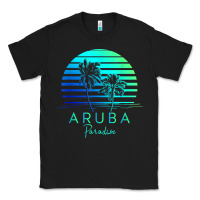 Black Vintage Aruba Beach Tropical Vibes Vacation Souvenir Gift Classic Tee - longCreatives