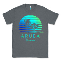Charcoal Heather Vintage Aruba Beach Tropical Vibes Vacation Souvenir Gift Classic Tee - longCreatives