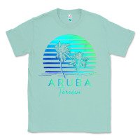 Seafoam Vintage Aruba Beach Tropical Vibes Vacation Souvenir Gift Classic Tee - longCreatives
