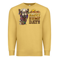 Antique Gold happy hump day camel Premium Sweatshirt - BarkalooDesign