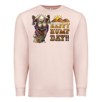 Pale Pink happy hump day camel Premium Sweatshirt - BarkalooDesign