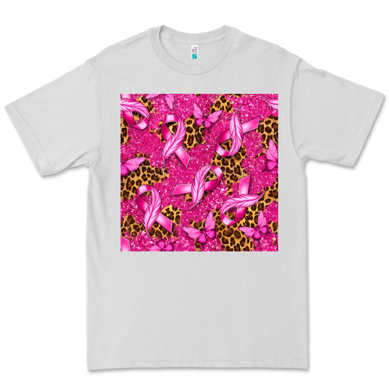 Breast Cancer With Ribbon And Butterfly Seamless P Premium Tee by texasbilliewilder | Teevron