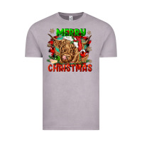 Vintage Zinc merry christmas cow Vintage Tee - CowGirlArtShop