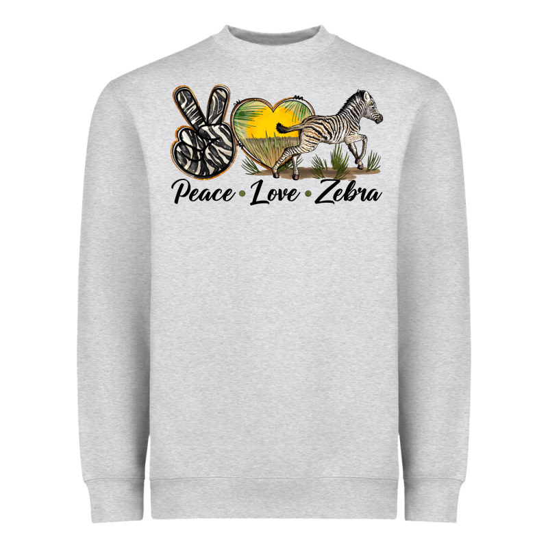 Peace Love Zebra Heavyweight Sweatshirt by LillyAllenDesigns | Teevron