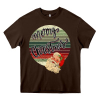 Chocolate Brown retro merry christmas Heavy Core Tee - Bettercallsaul