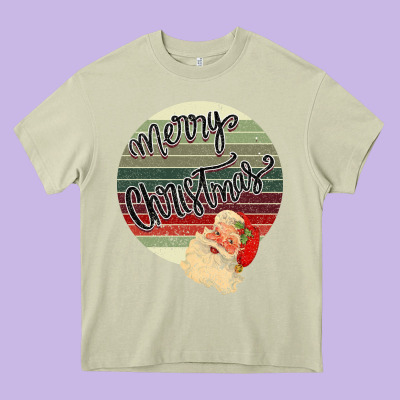 Retro Merry Christmas Heavy Core Tee Designed By Bettercallsaul