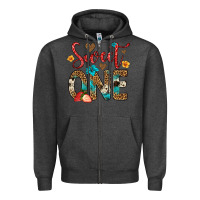 Charcoal Heather sweet one strawberry Zipper Hoodie - Artiststas