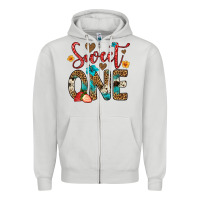 Dove Grey sweet one strawberry Zipper Hoodie - Artiststas