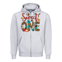 Heather Grey sweet one strawberry Zipper Hoodie - Artiststas
