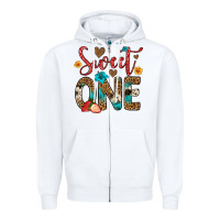 White sweet one strawberry Zipper Hoodie - Artiststas
