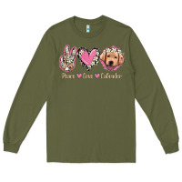 Army Green Peace Love Labrador Long Sleeve Tee - Jasminsmagicworld