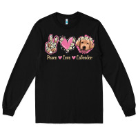 Black Peace Love Labrador Long Sleeve Tee - Jasminsmagicworld