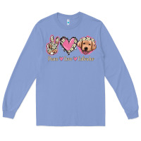 Colony Blue Peace Love Labrador Long Sleeve Tee - Jasminsmagicworld