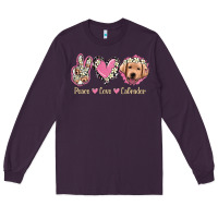 Plum Peace Love Labrador Long Sleeve Tee - Jasminsmagicworld