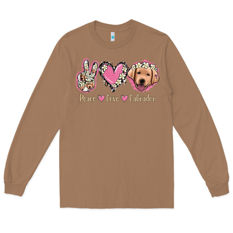 Peace Love Labrador Long Sleeve Tee by Jasminsmagicworld | Teevron