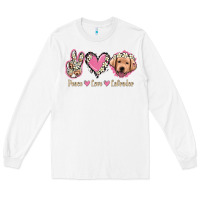 White Peace Love Labrador Long Sleeve Tee - Jasminsmagicworld
