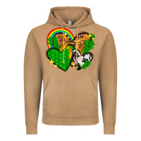 Vintage Camel St. Patrick's Day hearts with leopard Vintage Hoodie - HowdyJamesFarm