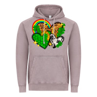 Vintage Zinc St. Patrick's Day hearts with leopard Vintage Hoodie - HowdyJamesFarm