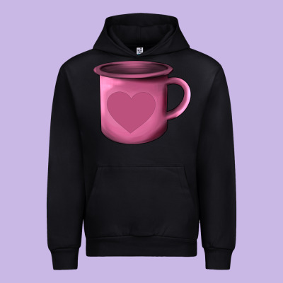 Valentine's Day Heart Mug Urban Hoodie Designed By Adodesignshop