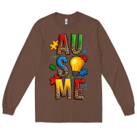 Chestnut ausome autism Long Sleeve Tee - OliviaCreatesArt