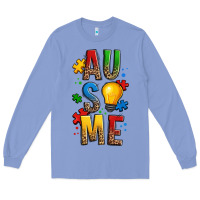 Colony Blue ausome autism Long Sleeve Tee - OliviaCreatesArt