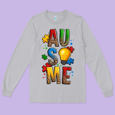 Ausome Autism Long Sleeve Tee Designed By Oliviacreatesart
