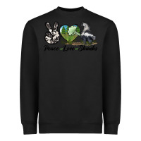 Black Peace Love Skunks Heavyweight Sweatshirt - LillyAllenDesigns