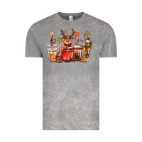 Cloud Rock christmas reindeer coffee Vintage Tee - CowGirlArtShop
