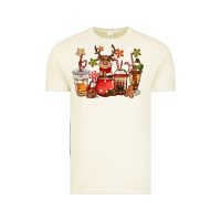 Vintage Arctic christmas reindeer coffee Vintage Tee - CowGirlArtShop