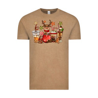Vintage Coffee christmas reindeer coffee Vintage Tee - CowGirlArtShop