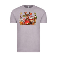 Vintage Zinc christmas reindeer coffee Vintage Tee - CowGirlArtShop