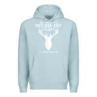 Blue Mist Hunting Retirement Plan Funny Elk Deer Retired Hunter Gift Premium Hoodie - longCreatives