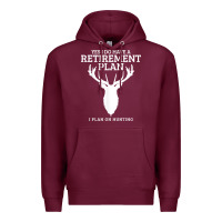 Burgundy Hunting Retirement Plan Funny Elk Deer Retired Hunter Gift Premium Hoodie - longCreatives